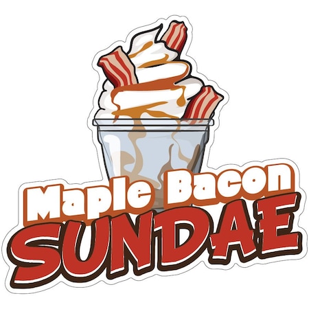 Maple Bacon Sundae Decal Concession Stand Food Truck Sticker